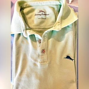 Tommy Bahama Large sea foam Green Polo great for Springtime outdoor weather